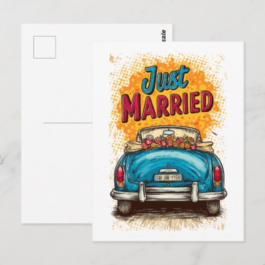 Pop Art is getrouwd Briefkaart (Voorkant / Achterkant)