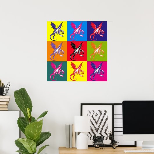Pop Art Jabberwocky Poster (Thuiskantoor)