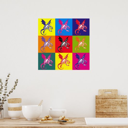 Pop Art Jabberwocky Poster (Keuken)
