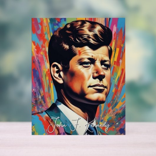 Pop Art Jack JFK John F. Kennedy Acryl Bord (Neutraal)