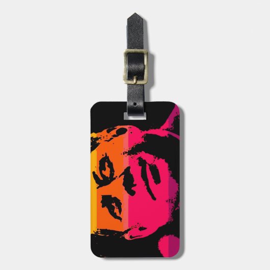 Pop Art Jack JFK John F. Kennedy Bagagelabel (Voorkant verticaal)