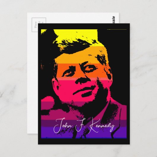 Pop Art Jack JFK John F. Kennedy Briefkaart (Voorkant / Achterkant)
