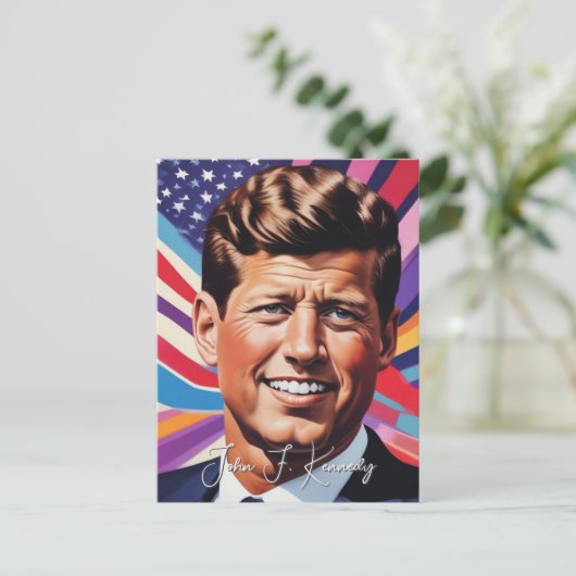 Pop Art Jack JFK John F. Kennedy Briefkaart (Staand voorkant)