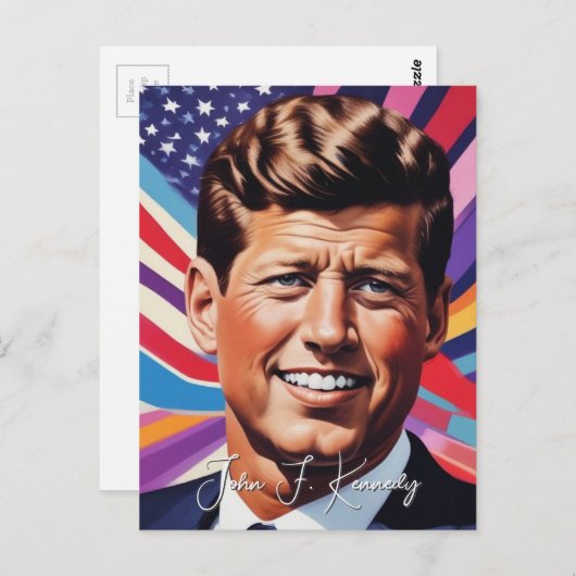 Pop Art Jack JFK John F. Kennedy Briefkaart (Voorkant / Achterkant)