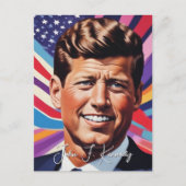 Pop Art Jack JFK John F. Kennedy Briefkaart (Voorkant)