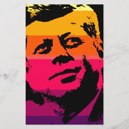 Pop Art Jack JFK John F. Kennedy Briefpapier (Voorkant)