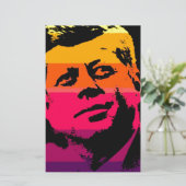 Pop Art Jack JFK John F. Kennedy Briefpapier (Staand voorkant)