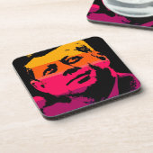 Pop Art Jack JFK John F. Kennedy Drankjes Onderzetter (Linkerzijde)