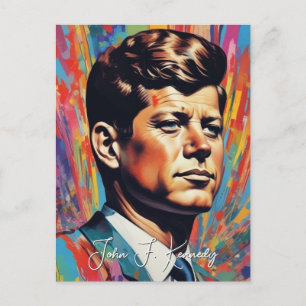 Pop Art Jack JFK John F. Kennedy Feestdagenkaart