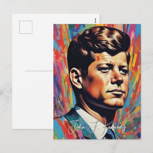 Pop Art Jack JFK John F. Kennedy Feestdagenkaart (Voorkant / Achterkant)