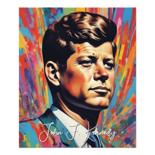 Pop Art Jack JFK John F. Kennedy Foto Afdruk