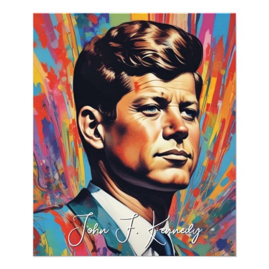 Pop Art Jack JFK John F. Kennedy Foto Afdruk (Voorkant)