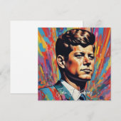 Pop Art Jack JFK John F. Kennedy Kaart (Voorkant / Achterkant)