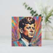 Pop Art Jack JFK John F. Kennedy Kaart (Staand voorkant)