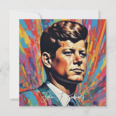 Pop Art Jack JFK John F. Kennedy Kaart (Voorkant)