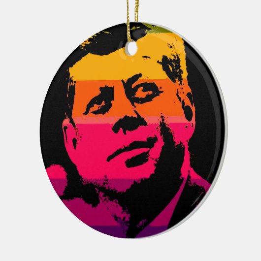 Pop Art Jack JFK John F. Kennedy Keramisch Ornament (Links)