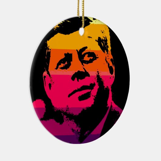 Pop Art Jack JFK John F. Kennedy Keramisch Ornament (Rechts)