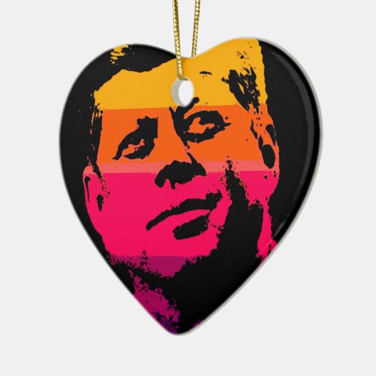 Pop Art Jack JFK John F. Kennedy Keramisch Ornament (Links)
