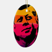 Pop Art Jack JFK John F. Kennedy Keramisch Ornament (Rechts)