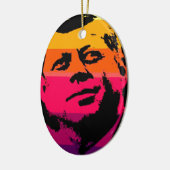 Pop Art Jack JFK John F. Kennedy Keramisch Ornament (Links)
