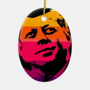 Pop Art Jack JFK John F. Kennedy Keramisch Ornament