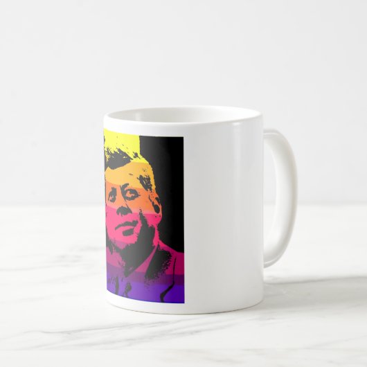 Pop Art Jack JFK John F. Kennedy Koffiemok (Voorkant rechts)