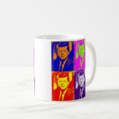 Pop Art Jack JFK John F. Kennedy Koffiemok (Voorkant rechts)