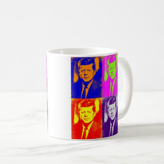 Pop Art Jack JFK John F. Kennedy Koffiemok (Voorkant rechts)