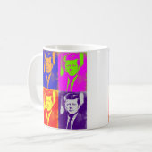 Pop Art Jack JFK John F. Kennedy Koffiemok (Voorkant links)