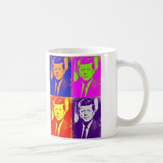 Pop Art Jack JFK John F. Kennedy Koffiemok (Rechts)