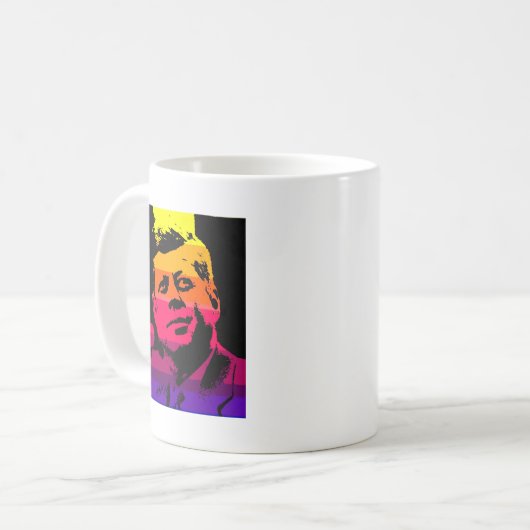 Pop Art Jack JFK John F. Kennedy Koffiemok (Voorkant links)