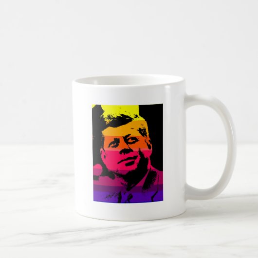 Pop Art Jack JFK John F. Kennedy Koffiemok (Rechts)