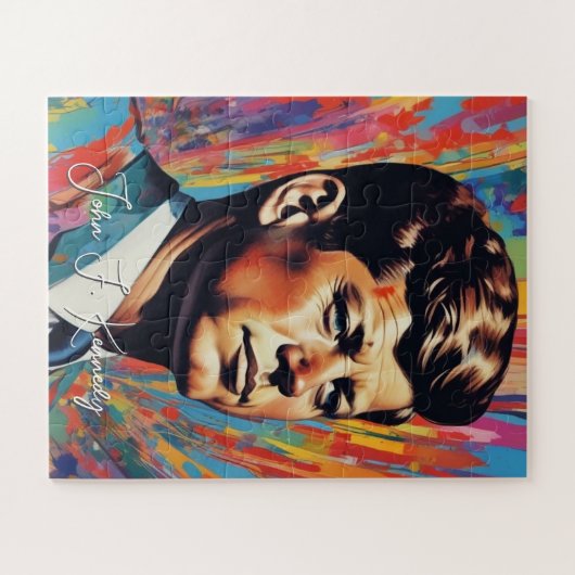 Pop Art Jack JFK John F. Kennedy Legpuzzel (Horizontaal)