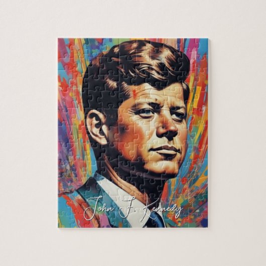 Pop Art Jack JFK John F. Kennedy Legpuzzel (Verticaal)