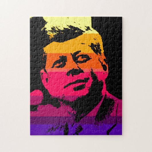 Pop Art Jack JFK John F. Kennedy Legpuzzel (Verticaal)