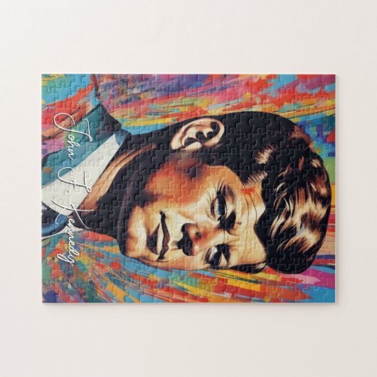 Pop Art Jack JFK John F. Kennedy Legpuzzel (Horizontaal)