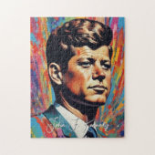 Pop Art Jack JFK John F. Kennedy Legpuzzel (Verticaal)