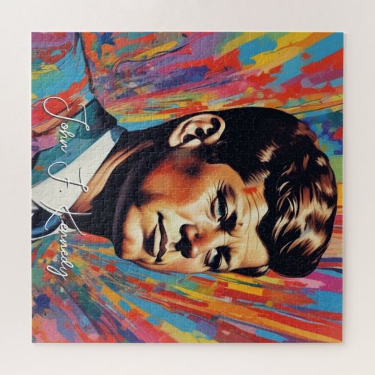 Pop Art Jack JFK John F. Kennedy Legpuzzel (Horizontaal)