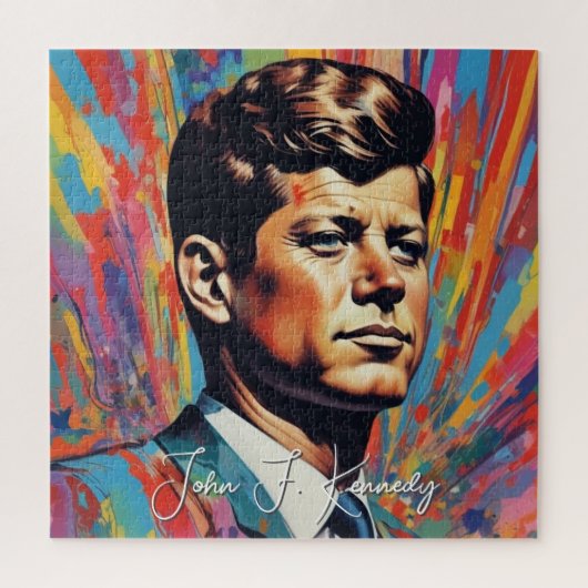 Pop Art Jack JFK John F. Kennedy Legpuzzel (Verticaal)
