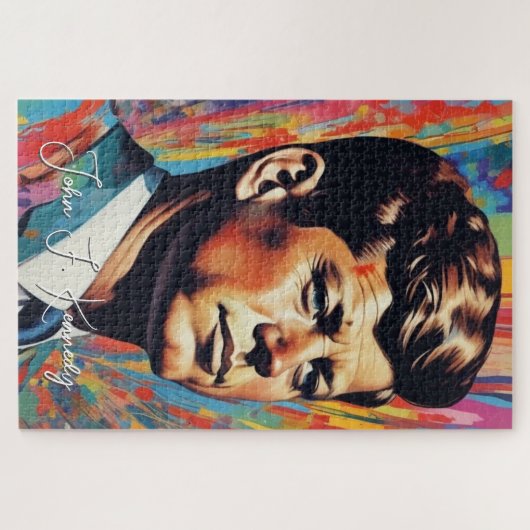 Pop Art Jack JFK John F. Kennedy Legpuzzel (Horizontaal)