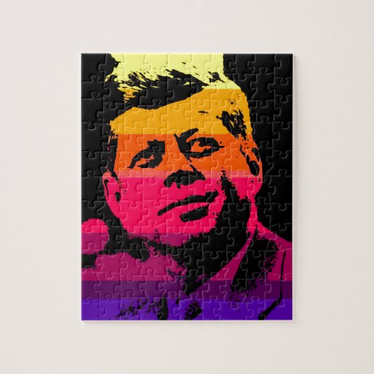 Pop Art Jack JFK John F. Kennedy Legpuzzel (Verticaal)