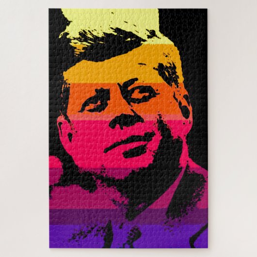 Pop Art Jack JFK John F. Kennedy Legpuzzel (Verticaal)
