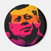 Pop Art Jack JFK John F. Kennedy Magneet (Voorkant)
