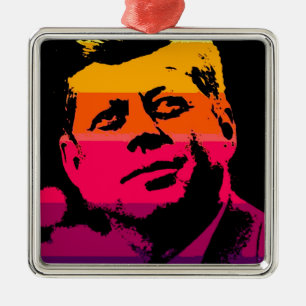 Pop Art Jack JFK John F. Kennedy Metalen Ornament