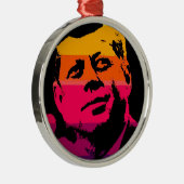 Pop Art Jack JFK John F. Kennedy Metalen Ornament (Rechts)