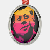 Pop Art Jack JFK John F. Kennedy Metalen Ornament (Links)