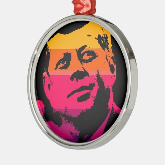 Pop Art Jack JFK John F. Kennedy Metalen Ornament (Links)