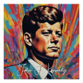 Pop Art Jack JFK John F. Kennedy Perfect Poster (Voorkant)