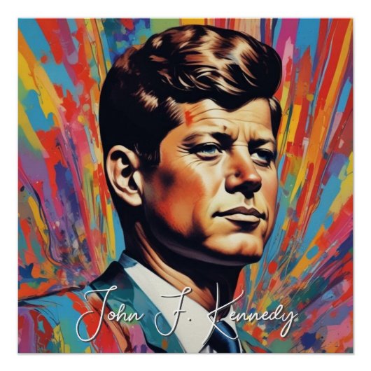 Pop Art Jack JFK John F. Kennedy Perfect Poster (Voorkant)