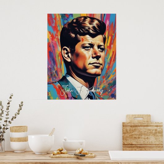 Pop Art Jack JFK John F. Kennedy Poster (Keuken)